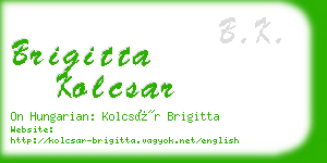 brigitta kolcsar business card